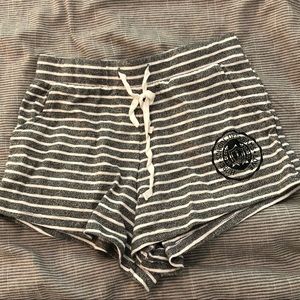 Gray striped shorts